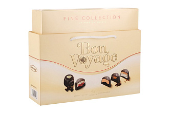 Конфеты в худ.коробках Bon Voyage 370гр. Бежевая коробка