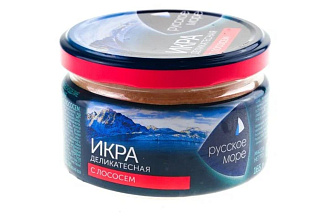 Икра деликатесная с лососем 165гр. Русское море