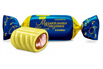 Карамель неглаз. желе Слива 1кг ВЕС Музыкальная Мозаика