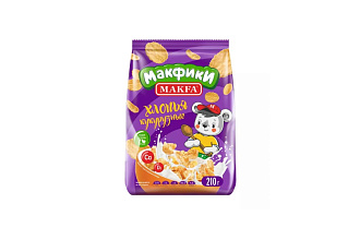 Хлопья Макфики кукурузные в сах.глазури  210гр. Макфа