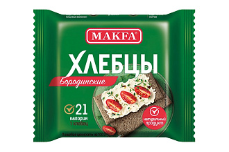 Хлебцы Бородинские хрустящие/запеченые  20*60 гр Макфа