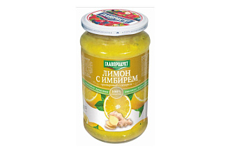Лимон с имбирем протертый с сахаром 550г ст/б Главпродукт