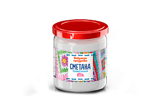 Сметана Бабулины продукты 20% Стеклобанка 0,4 кг