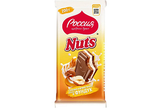 Шоколад Nuts Соленая карамель и фундук 200гр Россия