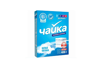 Порошок стиральный Чайка 400гр. для белого Белые облака