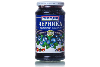 Черника протертая с сахаром 550г ст/б Главпродукт