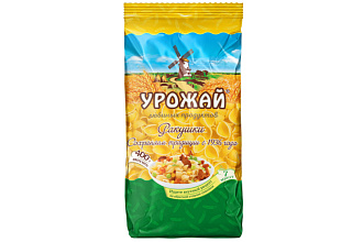 Макаронные изделия Ракушки 400гр. Урожай любимых продуктов