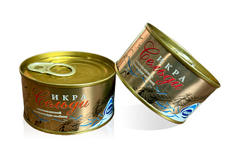 Икра сельди тихоокеанской соленая 130гр ж/б Авача